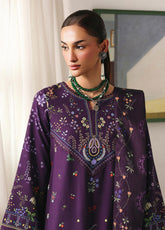 QPrints By Qalamkar Embroidered Jacquard Weaved 3 Piece Unstitched Suit QLM25QP D-QW-5A ELIAN